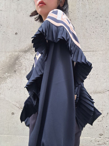 scarf pleats blouse
