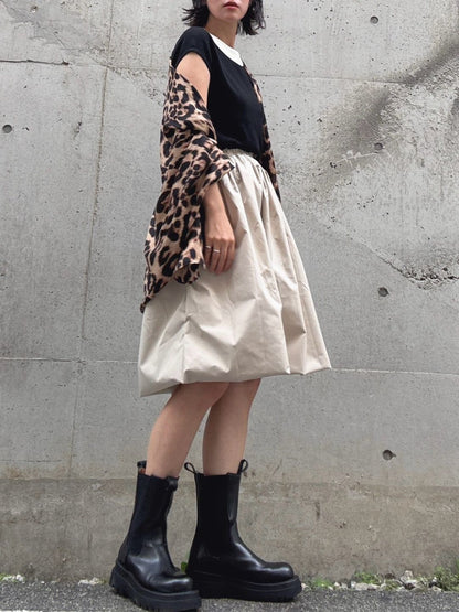 gather tuck balloon skirt