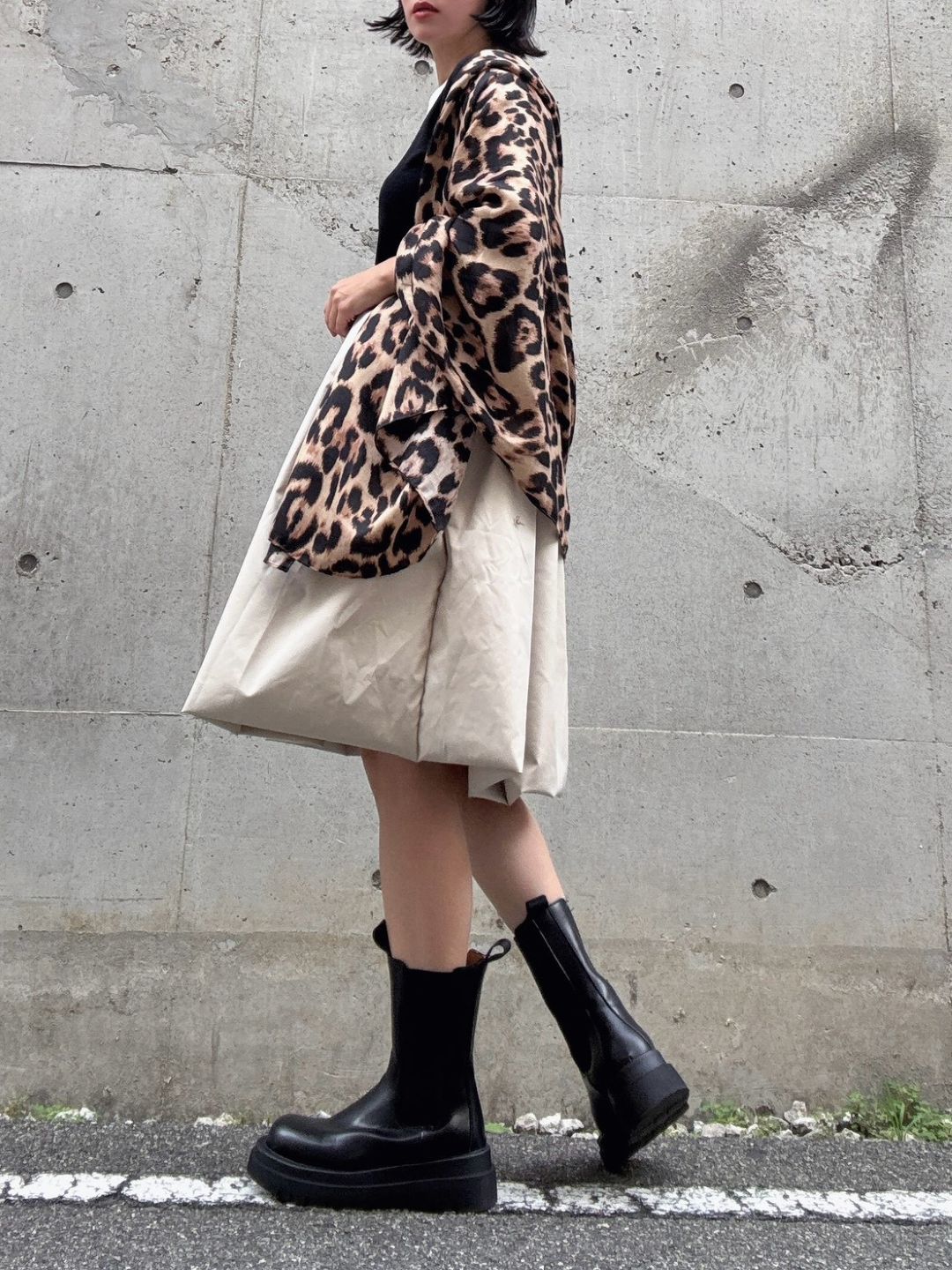 gather tuck balloon skirt