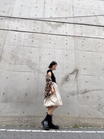 gather tuck balloon skirt