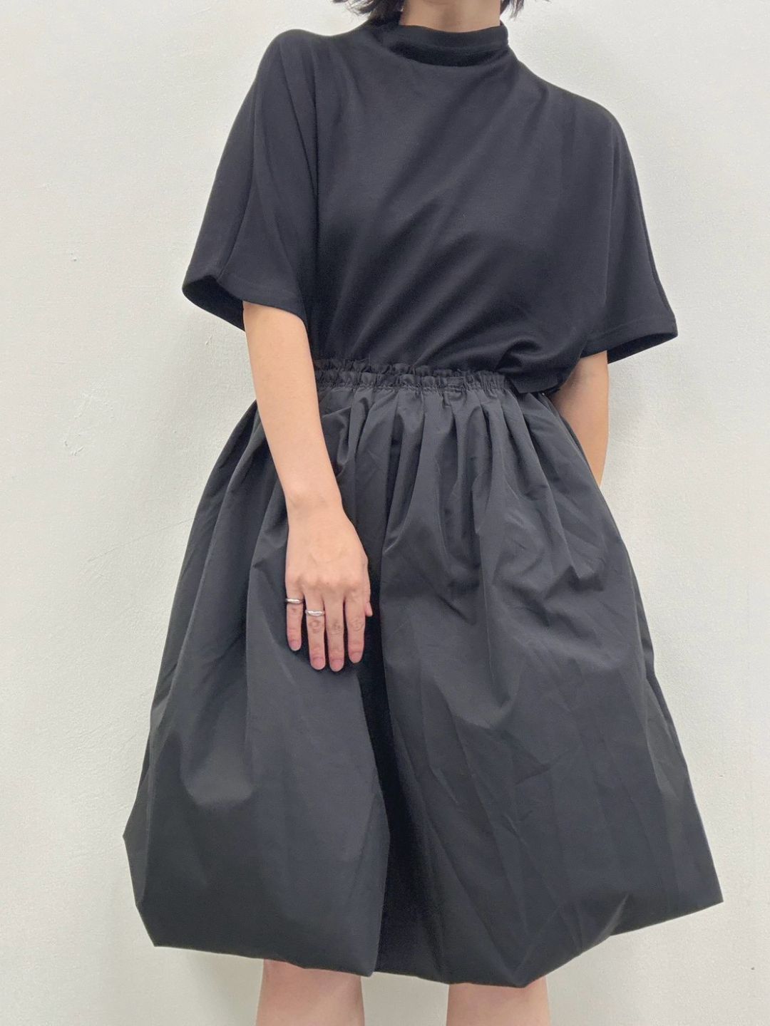 gather tuck balloon skirt