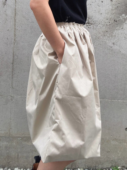 gather tuck balloon skirt