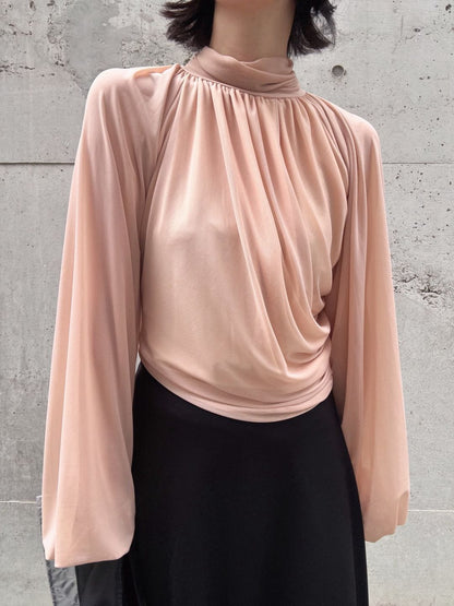 drapehigh neck blouse