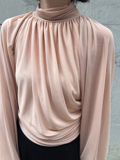 drapehigh neck blouse