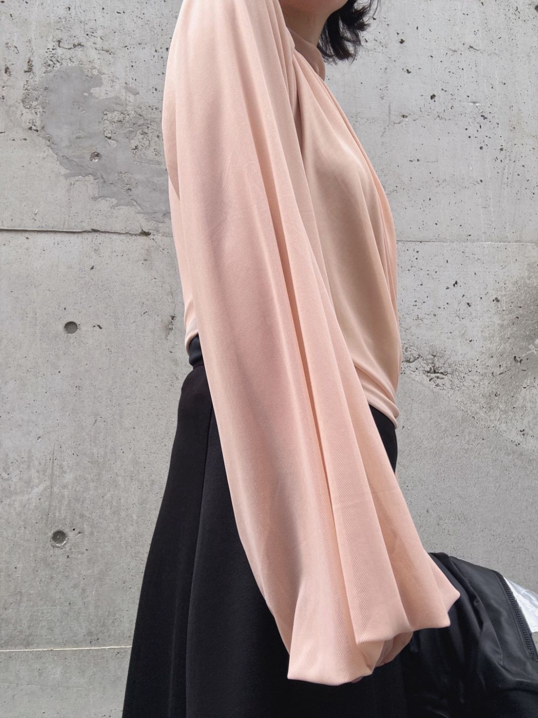 drapehigh neck blouse