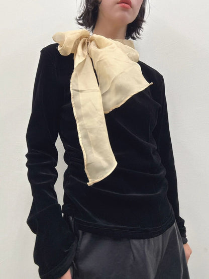 velour ribbon tops