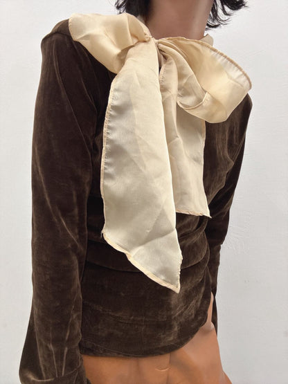 velour ribbon tops