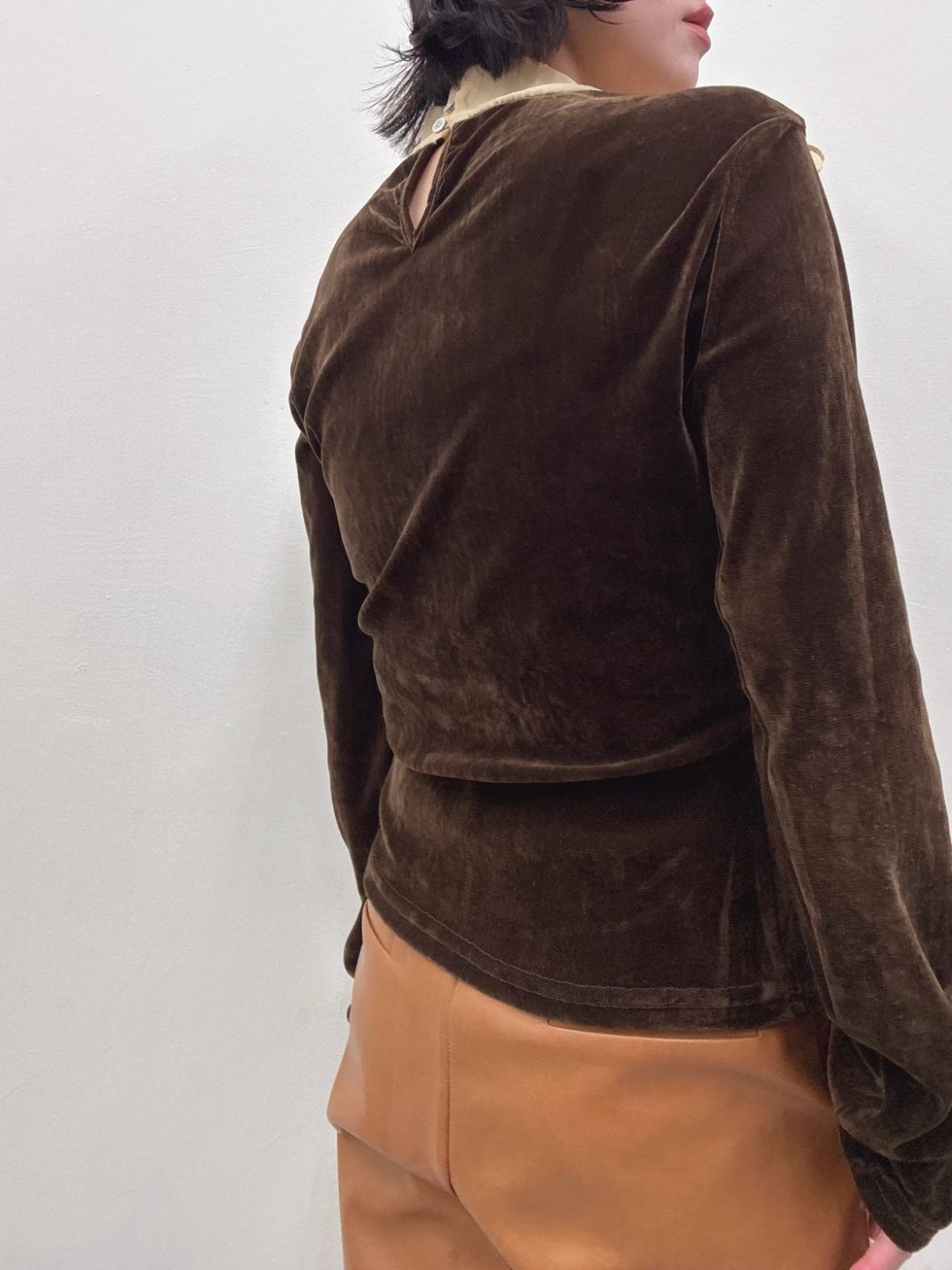 velour ribbon tops