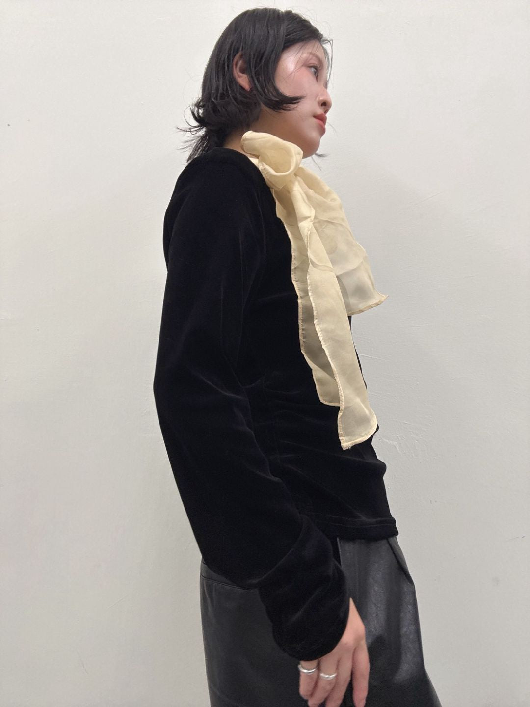 velour ribbon tops