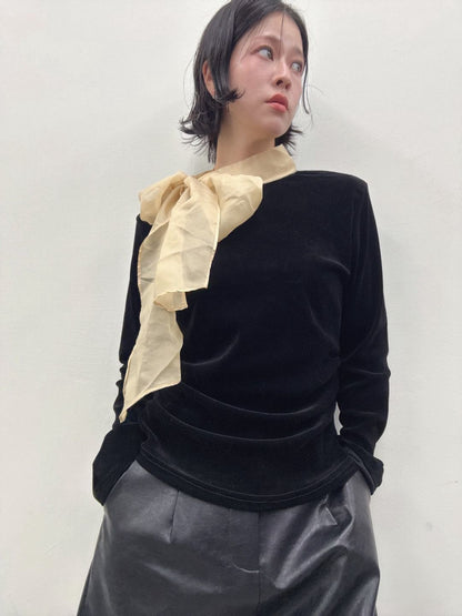 velour ribbon tops