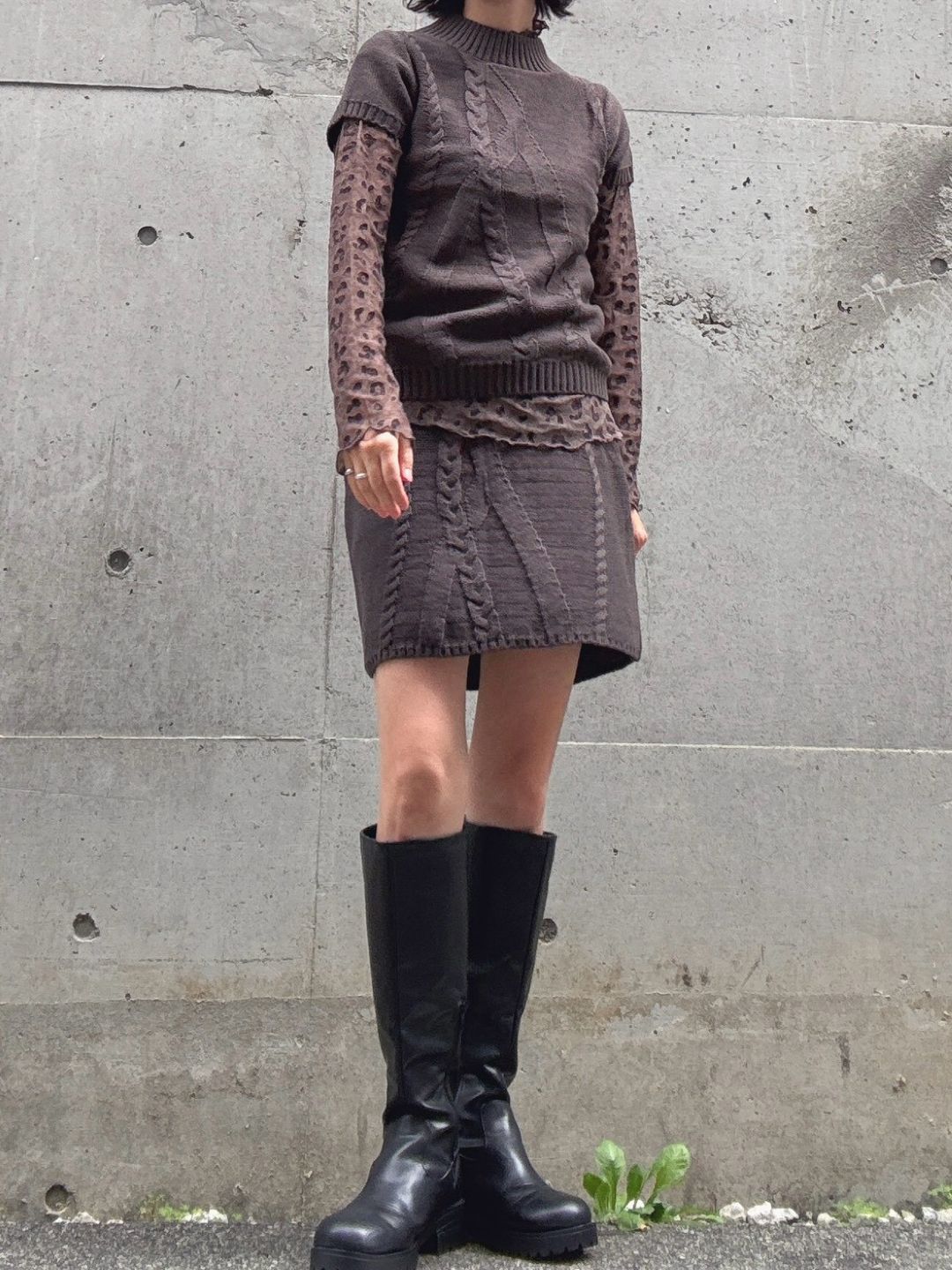 cable knit set up