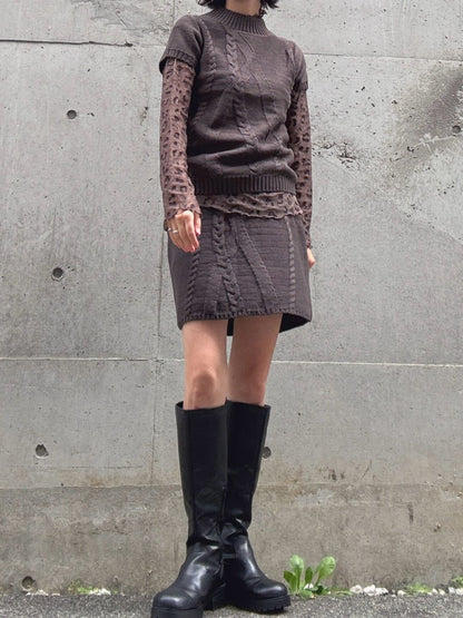 cable knit set up