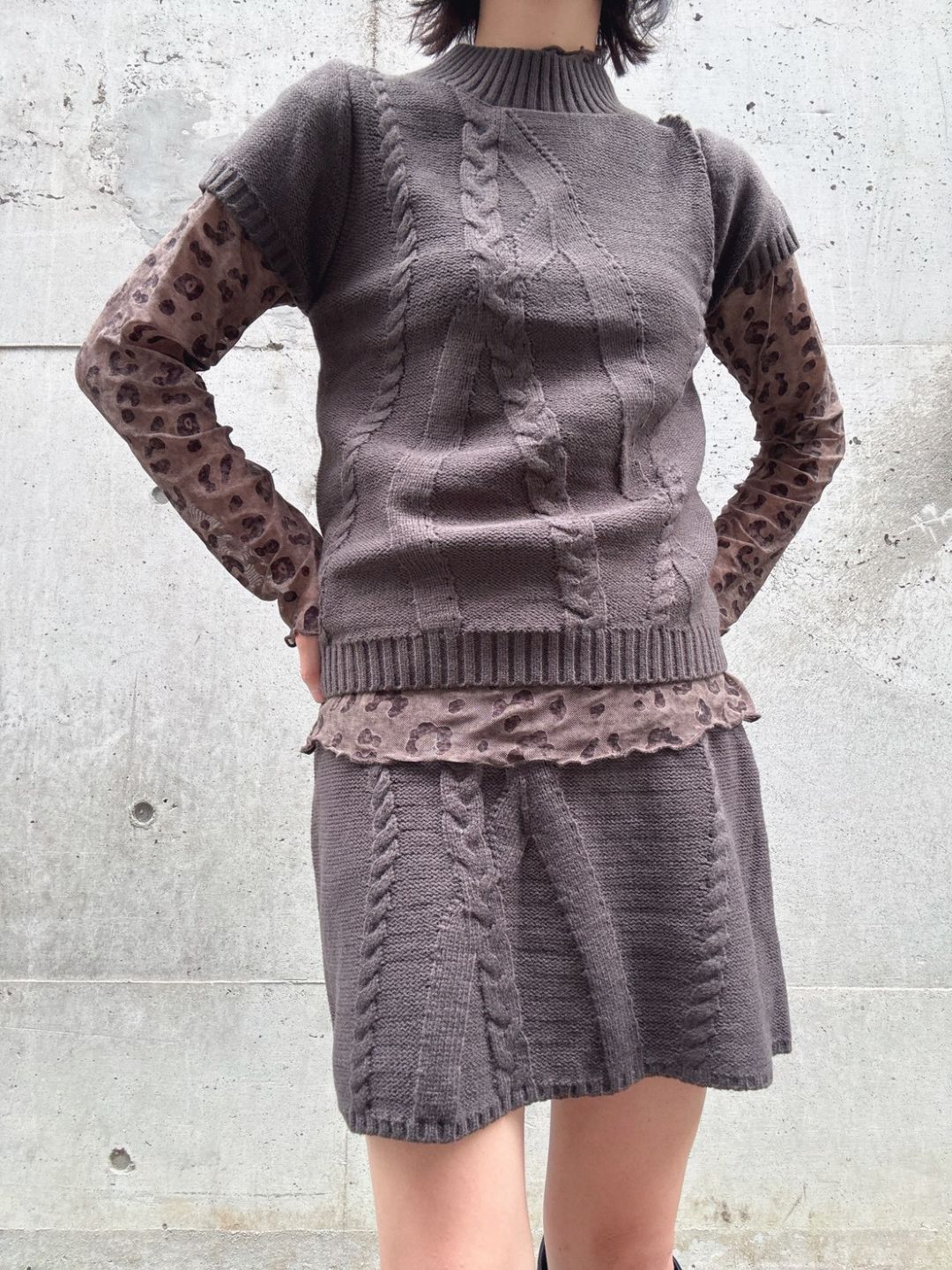 cable knit set up