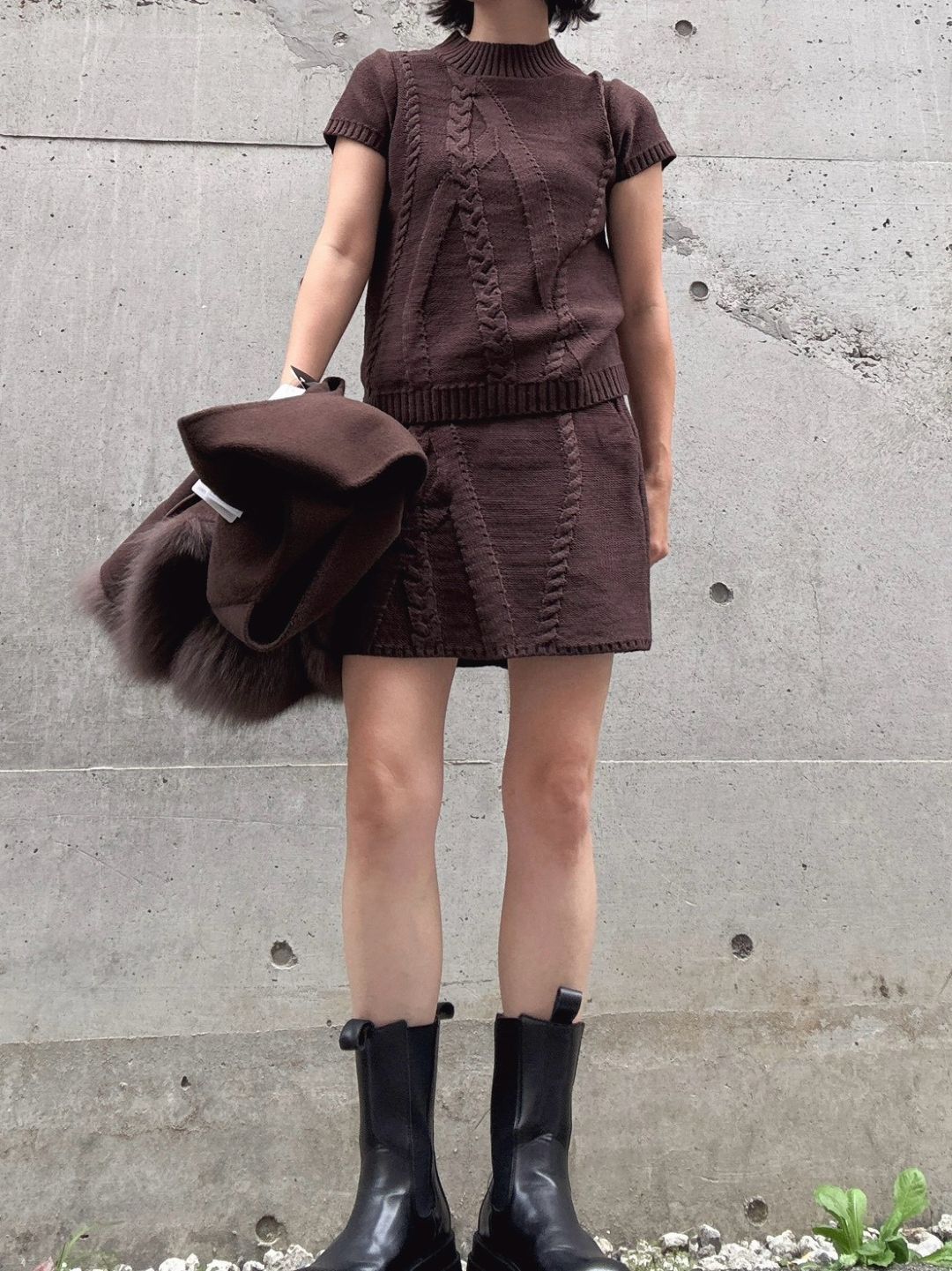 cable knit set up