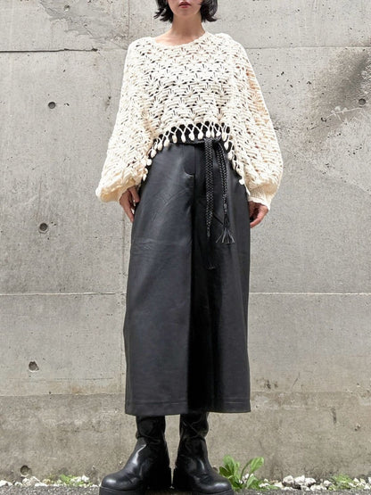 fake leather pants