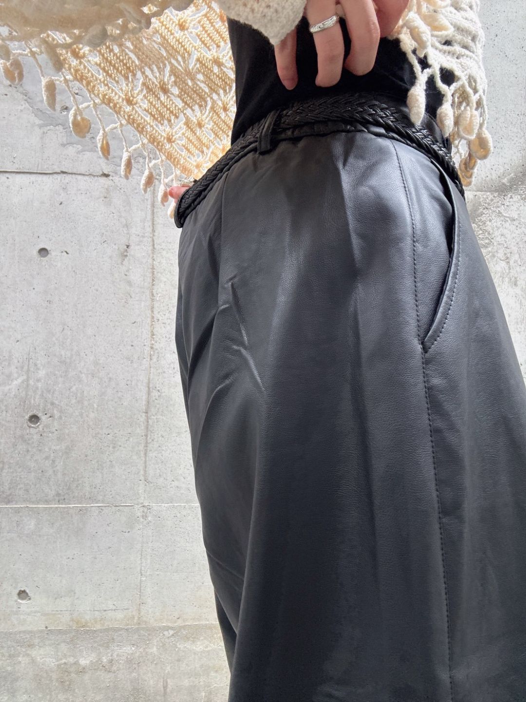 fake leather pants