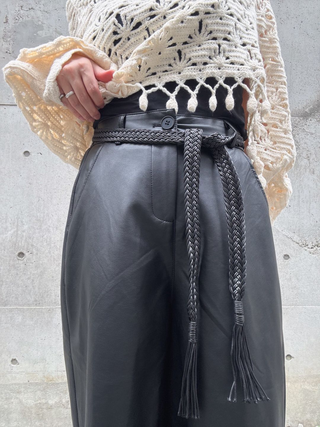 fake leather pants