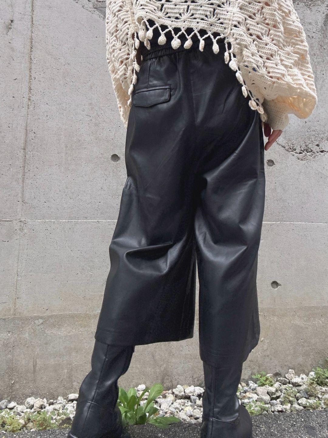 fake leather pants
