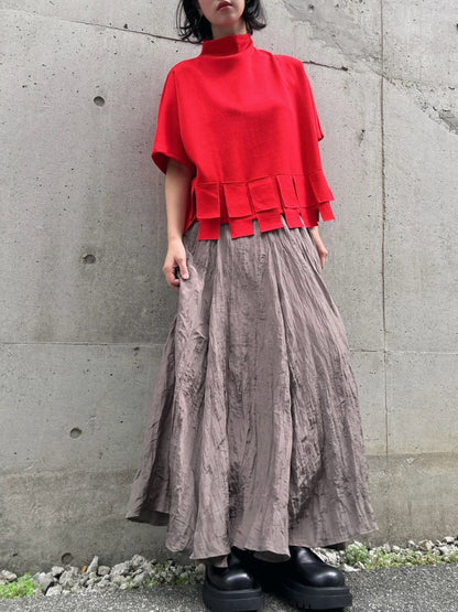 crinkleflare long skirt