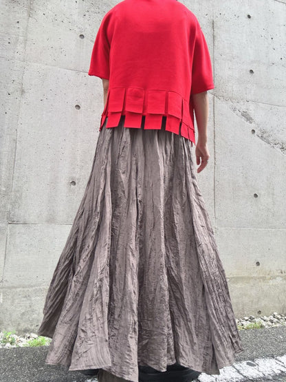 crinkleflare long skirt