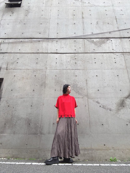 crinkleflare long skirt