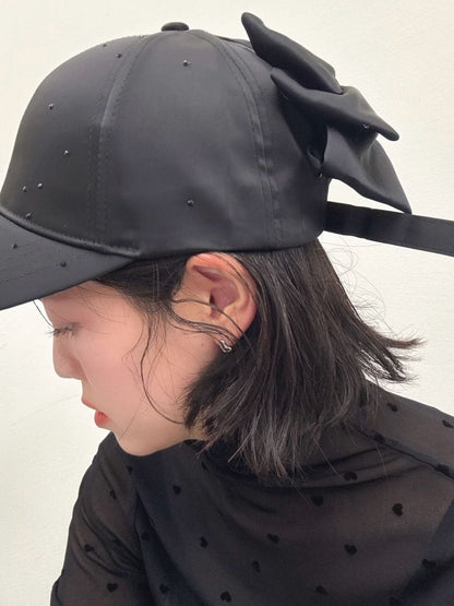 bijou ribbon cap