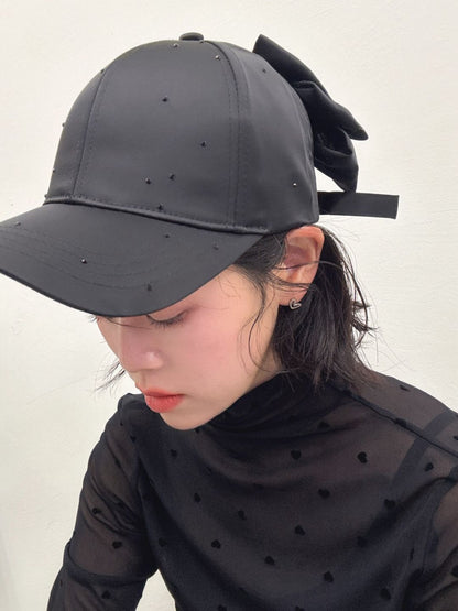 bijou ribbon cap