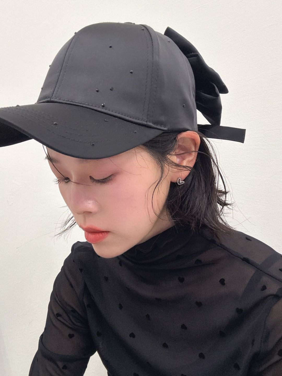 bijou ribbon cap
