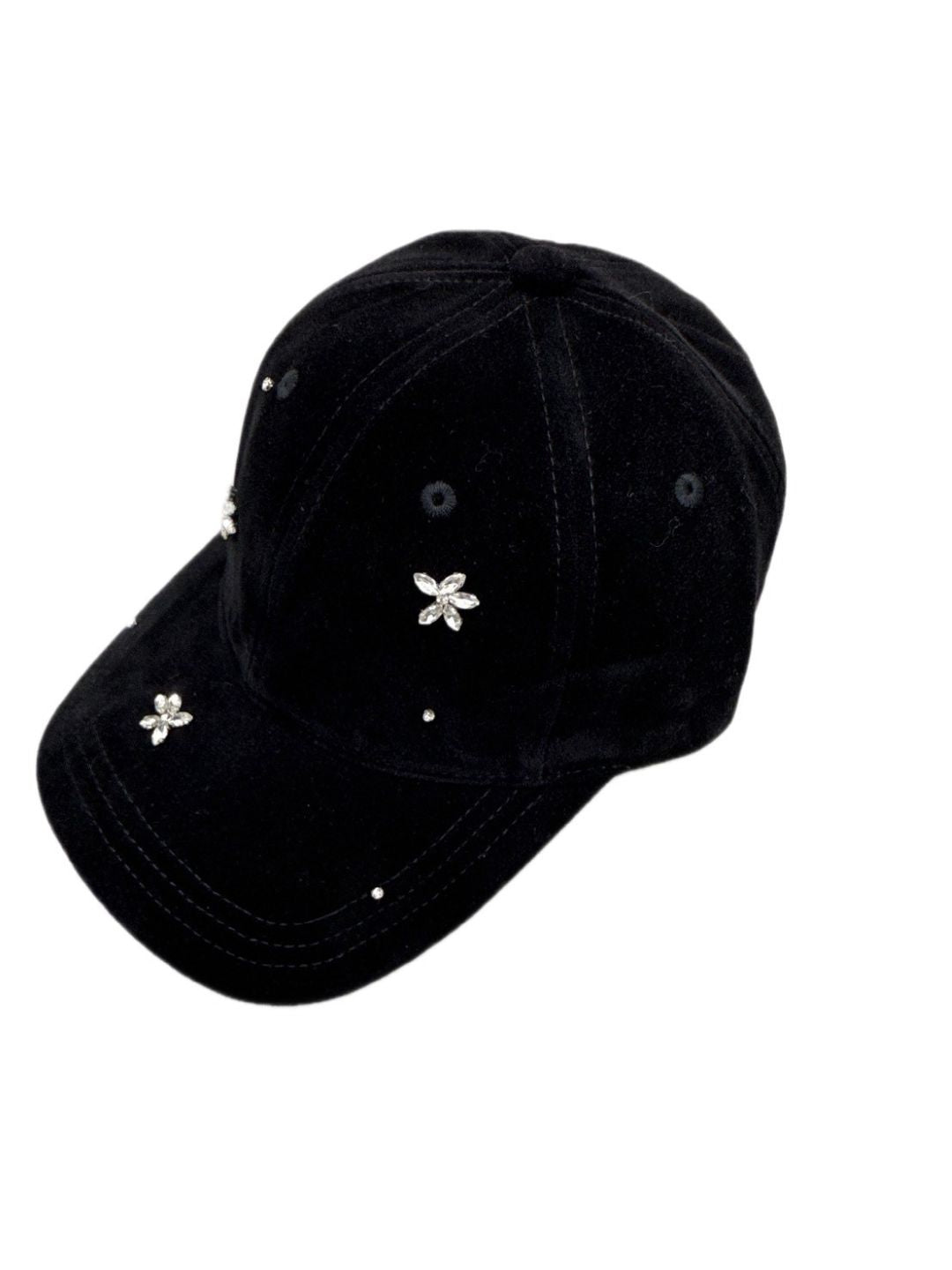 velvet bijou flower cap