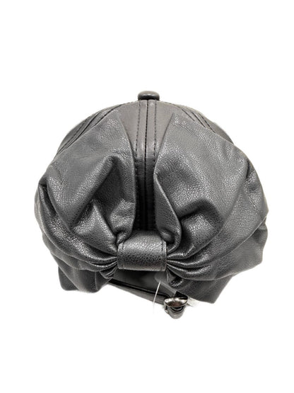 faux leather ribbon cap