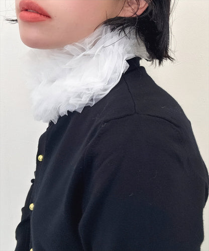 tulle volume false collar