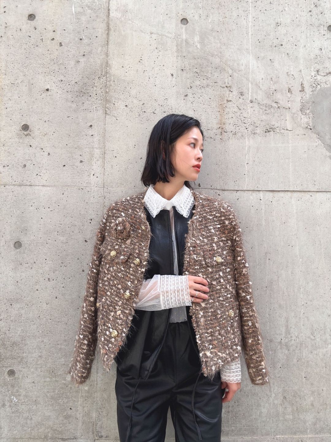 sequin tweed jacket