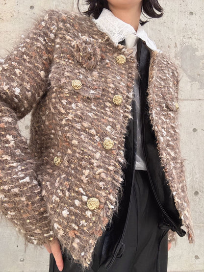 sequin tweed jacket