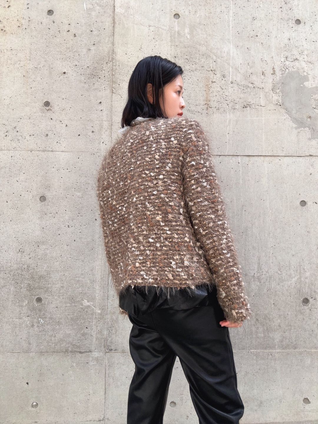 sequin tweed jacket