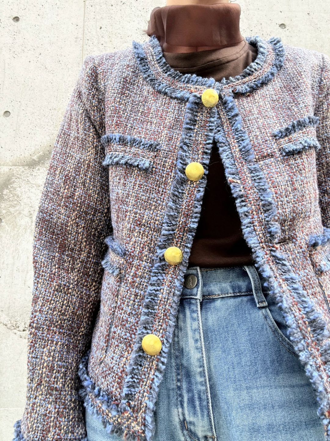 Multicolor Tweed Jacket