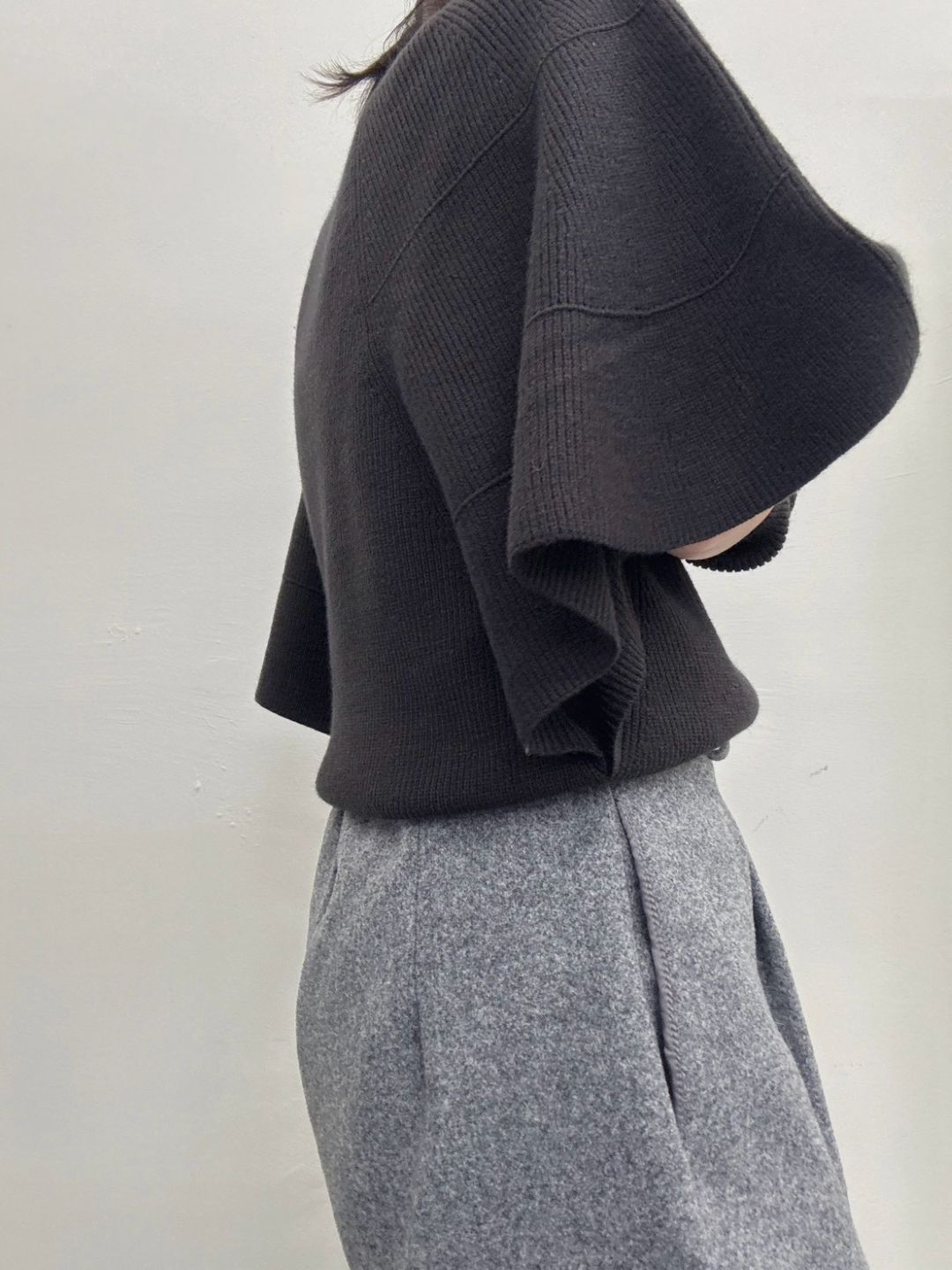 Knit Poncho with Arm Warmers