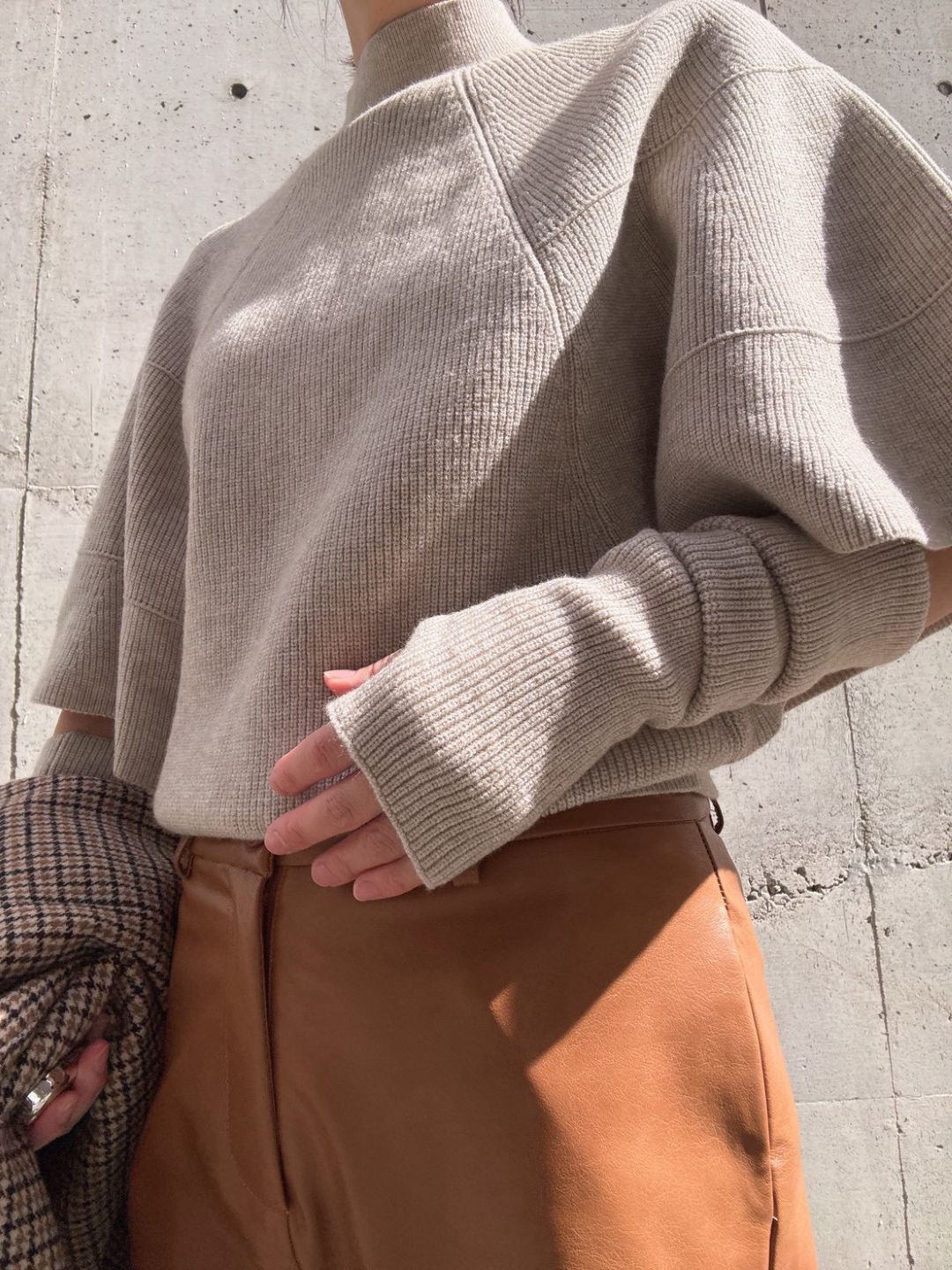 Knit Poncho with Arm Warmers