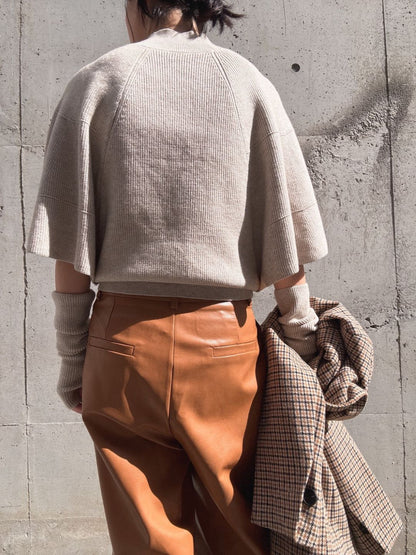 Knit Poncho with Arm Warmers