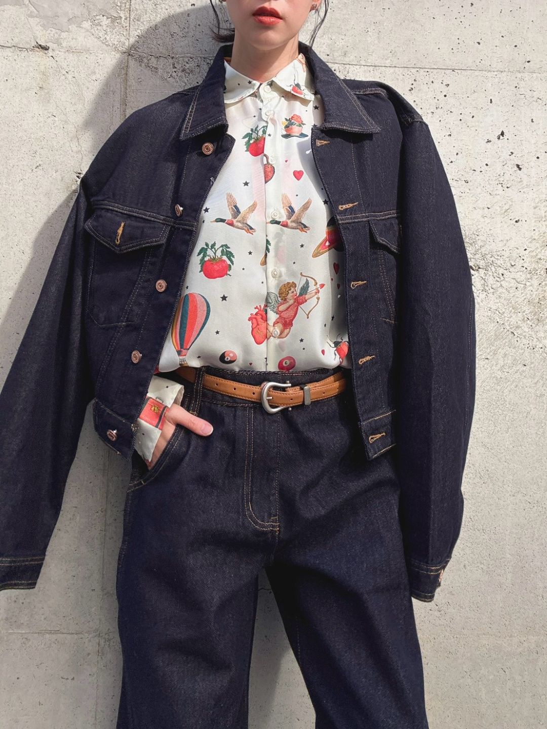 basic denim  jacket
