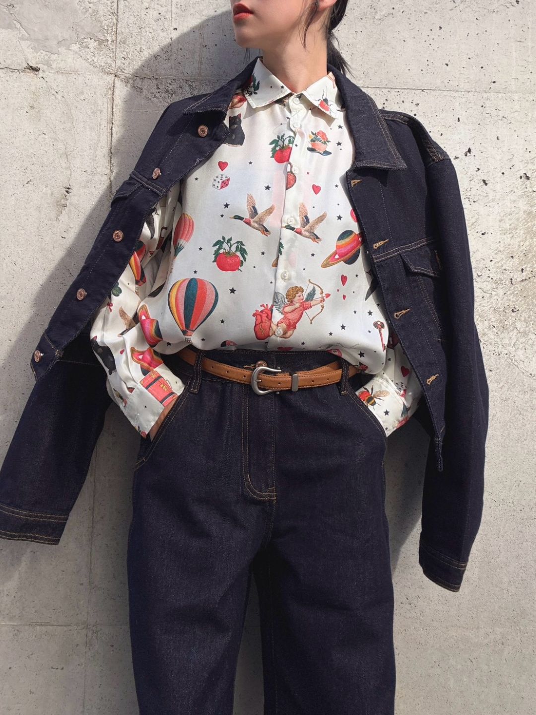 basic denim  jacket