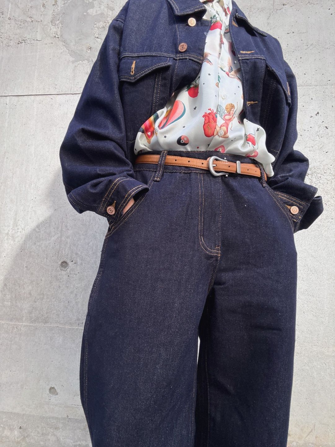 denim waide pants