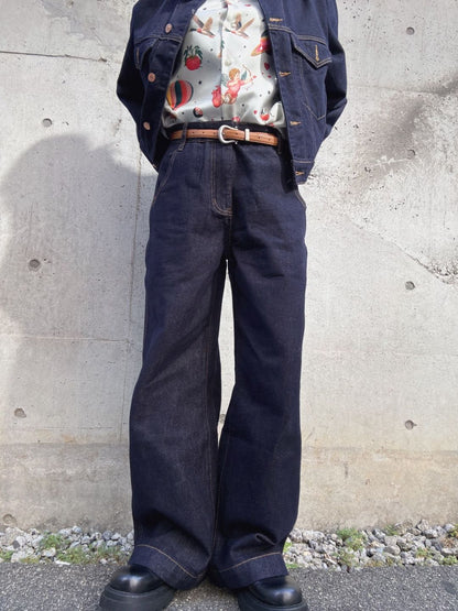 denim waide pants