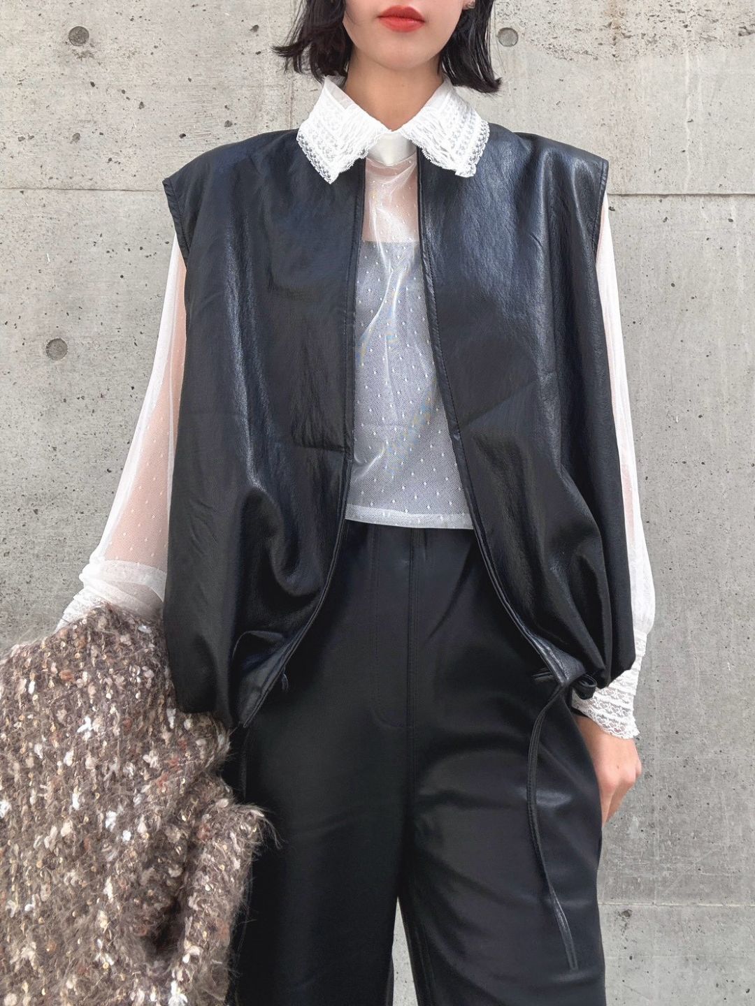 Modern Faux Leather Vest