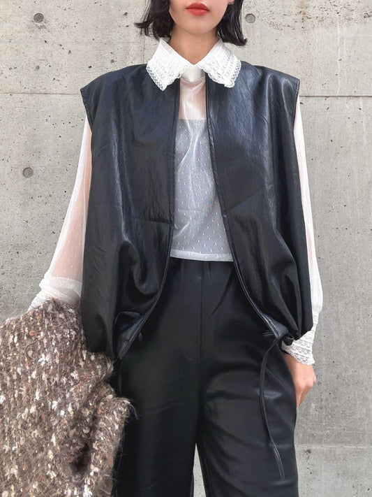Modern Faux Leather Vest
