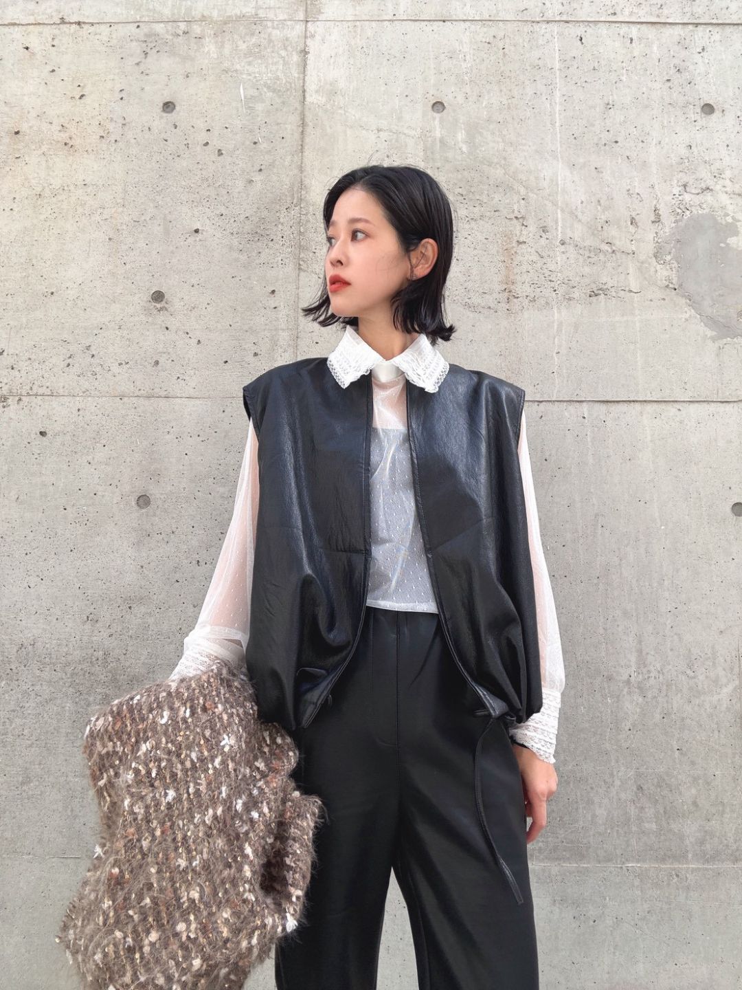 Modern Faux Leather Vest