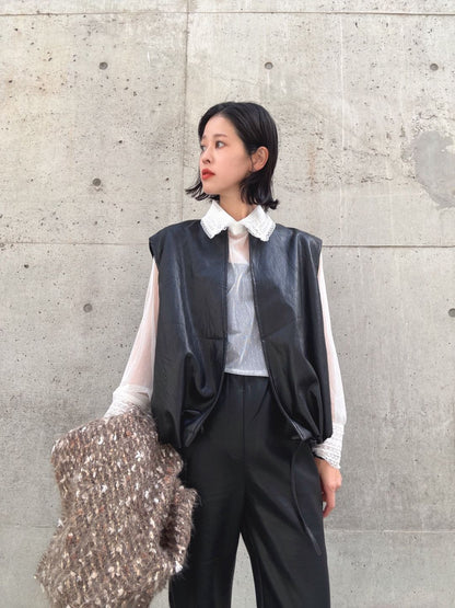 Modern Faux Leather Vest