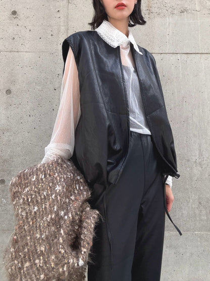 Modern Faux Leather Vest