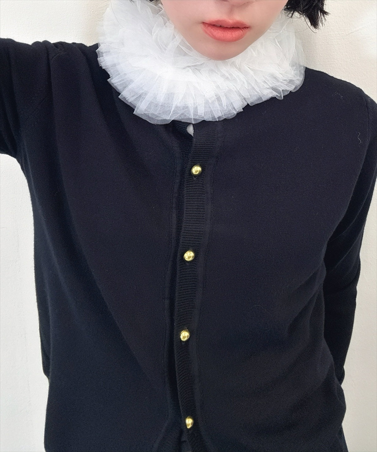 tulle volume false collar