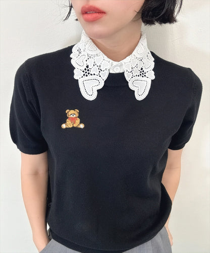heart lace false collar