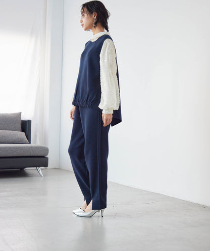 thin rib knit pants